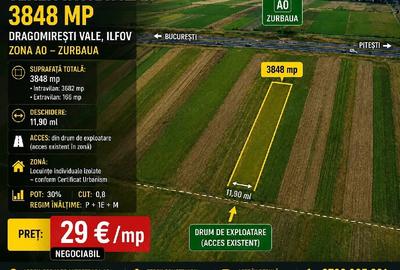 Teren de 3848 mp, în Dragomirești-Vale - 5