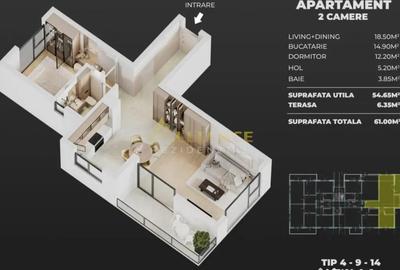 Apartament cu 2 camere semidecomandat în Central - 3