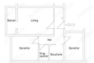 Apartament cu 3 camere decomandat în Central - 2