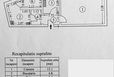 Garsonieră decomandată în Militari