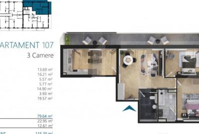 Apartament cu 4 camere decomandat în Iris - 1