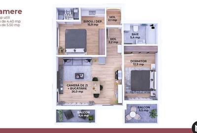 Apartament cu 3 camere decomandat în Viilor - 8