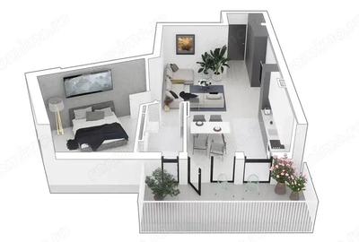 Apartament cu 2 camere semidecomandat în Mehala