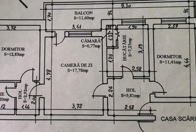 Apartament cu 3 camere decomandat, mobilat în Central - 7