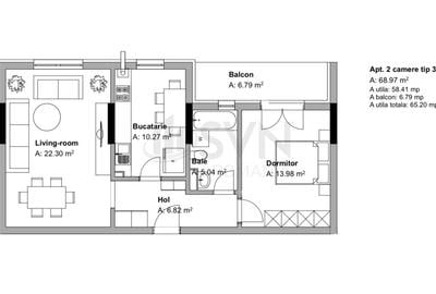 Apartament cu 2 camere decomandat în Fundeni - 9