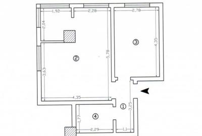 2 camere Pacurari complex Concept - liber- 114000 euro - 1