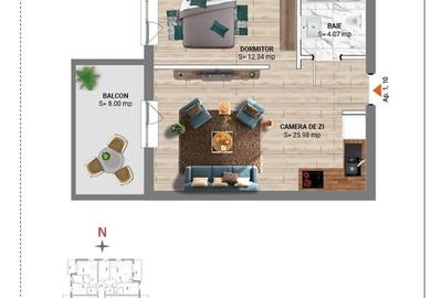 Studio Finalizat Dormitor Separat | Lângă Pădurea Băneasa - 7