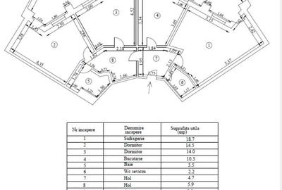 Apartament cu 3 camere decomandat în Central - 1