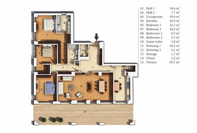 Apartament cu 4 camere decomandat, mobilat în Kiseleff - 11