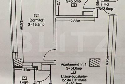 Apartament cu 2 camere decomandat în Central
