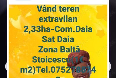 Teren de 23300 mp, în Exterior Vest