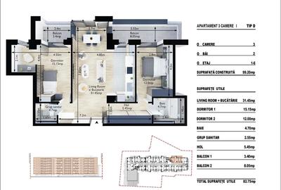 Apartament 3 camere promoție decembrie 2025 - 4