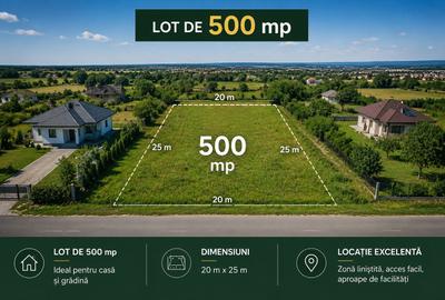 Teren Construcții intravilan de 500 mp, în Ciorogârla - 2