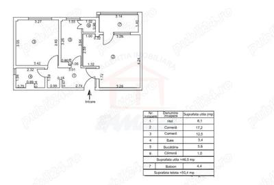 Apartament cu 2 camere decomandat, mobilat în Micro 19 - 9
