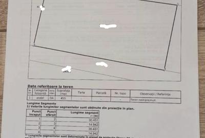 Teren de 455 mp, în Borhanci