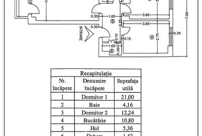 Apartament cu 2 camere decomandat, mobilat în Traian - 11