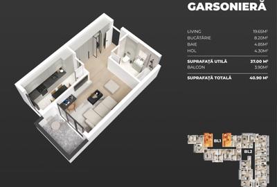 Garsoniera moderna la 4 minute de metrou M2 - Berceni - Martie - 5