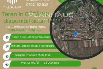Teren intravilan Catalina, 1 598 mp ,acces din drum principal - 1