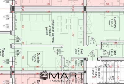 Apartament 3 camere 62mp etaj 1 cartier Davinci Cristian - 8