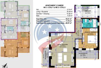 Apartament cu 2 camere nedecomandat în 1 Mai - 3