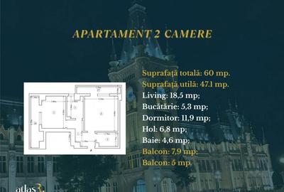 Apartament cu 2 camere decomandat în Tătărași - 3