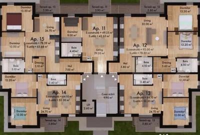 Apartament cu 2 camere semidecomandat în Micro 17 - 3