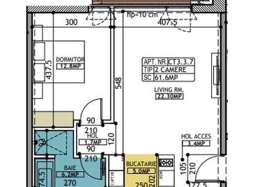 Apartament cu 2 camere semidecomandat în Cotroceni - 2