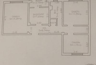 Apartament cu 3 camere decomandat în Inel I - 4