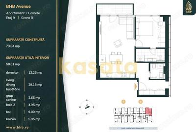 Apartament 2 camere LUX | Vedere Lac | Parcare | BHB | 308 000 + TVA - 11