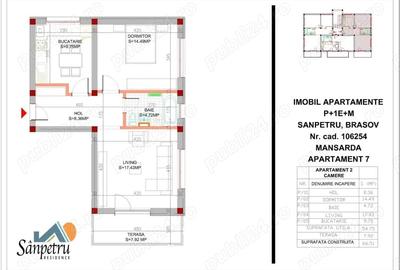 Apartament cu 2 camere decomandat în Sânpetru - 2