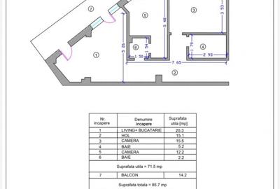 Apartament 3 camere 84,51mp Tomis Plus - Boreal Constanta - 3