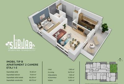 Apartament 2 camere The Suburb Buftea - 13