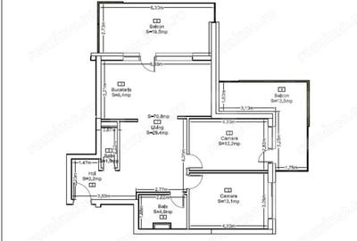 Apartament cu 3 camere , 71 mp , Ansamblu Rezidential, Zorilor - 1