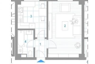 Apartament cu 1 camere decomandat, suprafata 40mp, intabulat //  COMISION 0% - 1