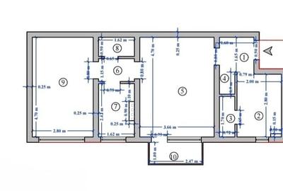 Apartament cu 2 camere semidecomandat, mobilat în Podu Roș - 1