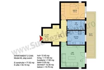 Apartament 2 camere de inchiriat, Str. Amurgului, Popesti Leordeni Apartament 2 camere de inchiriat, Str. Amurgului, Popesti Leordeni - 12