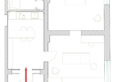 Apartament cu 2 camere nedecomandat, mobilat în 1 Mai - 11