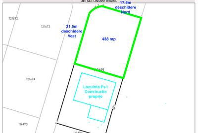 Teren dubla deschidere 438 mp -Sos.Cernica/Pantelimon - utilitati full - 3