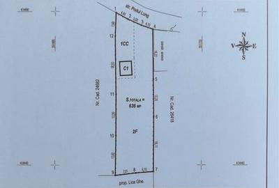 Teren de 636 mp, în Podul Lung - 1