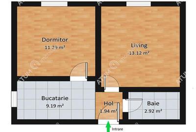 Apartament cu 2 camere decomandat în Central
