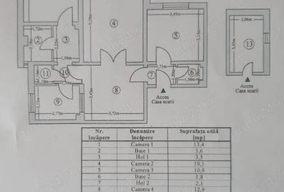 Apartament cu 4 camere decomandat în Nord