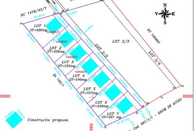 Teren Construcții intravilan de 557 mp, în Corbeanca