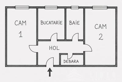 Apartament cu 2 camere decomandat în Central