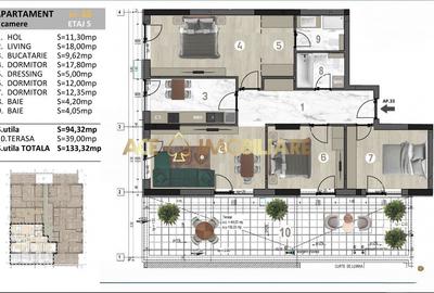 Apartament cu 4 camere în Berceni