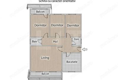 Apartament cu 4 camere decomandat în Est - 5