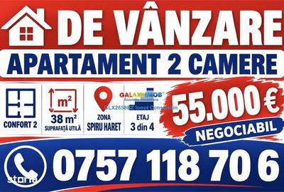 Apartament cu 2 camere semidecomandat în Central