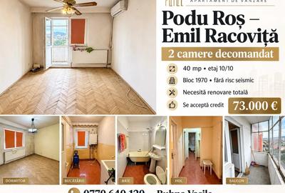 Apartament cu 2 camere decomandat în Podu Roș