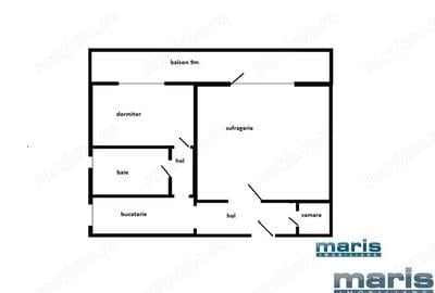 Apartament cu 2 camere în Dâmbu Pietros