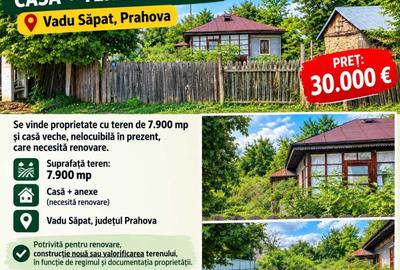 Casă cu 2 camere în Vadu Săpat