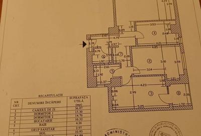 Apartament cu 3 camere în Centrul Civic